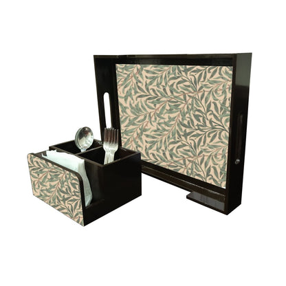 Combo - Serving Tray & Cutlery Holder
