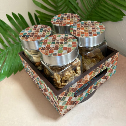 Jar Set : Glass Jars with Steel Lid ( Medium )
