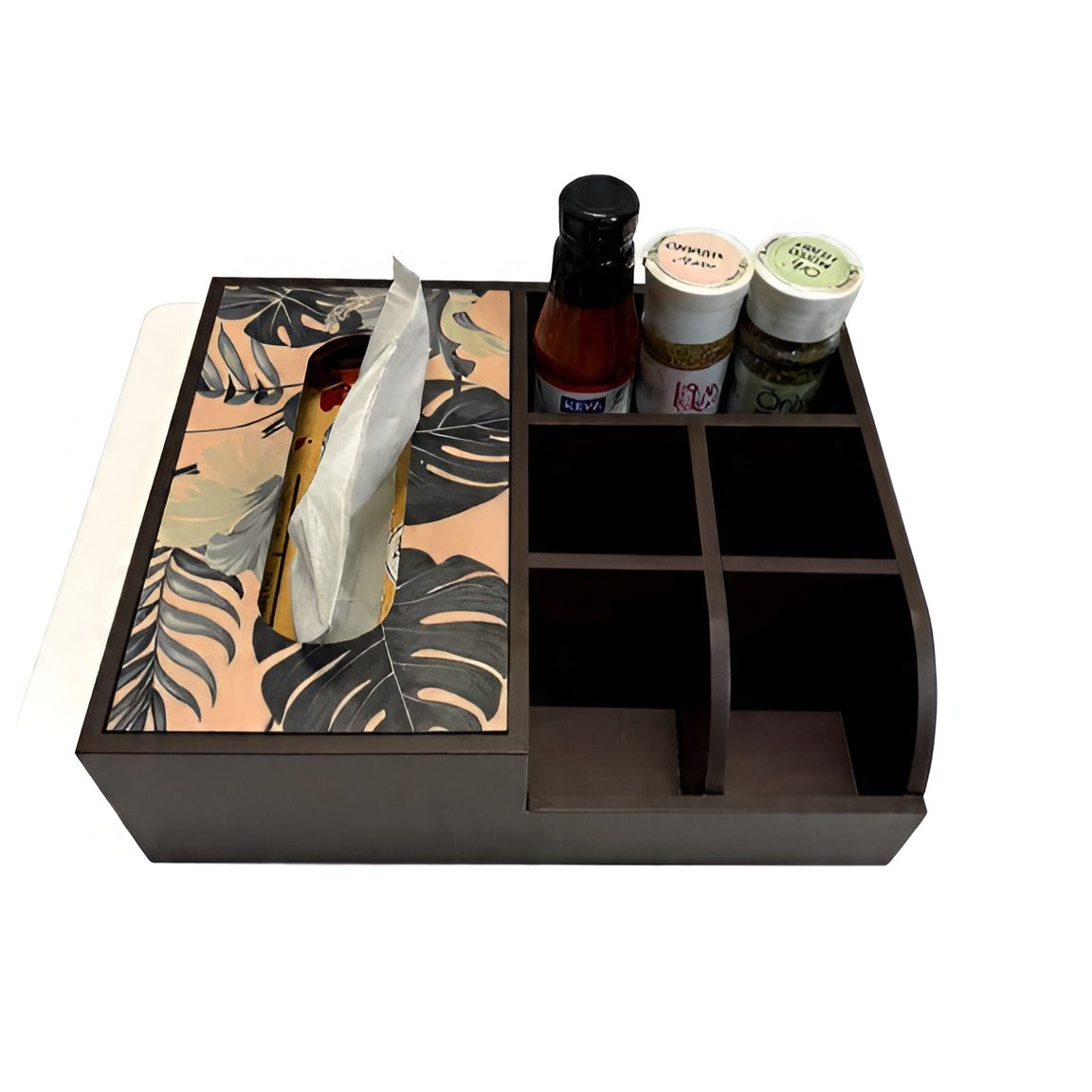 Multi Utility Organizer With Tissue Box Holder