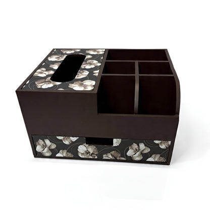 Multi Utility Organizer With Tissue Box/Drawer