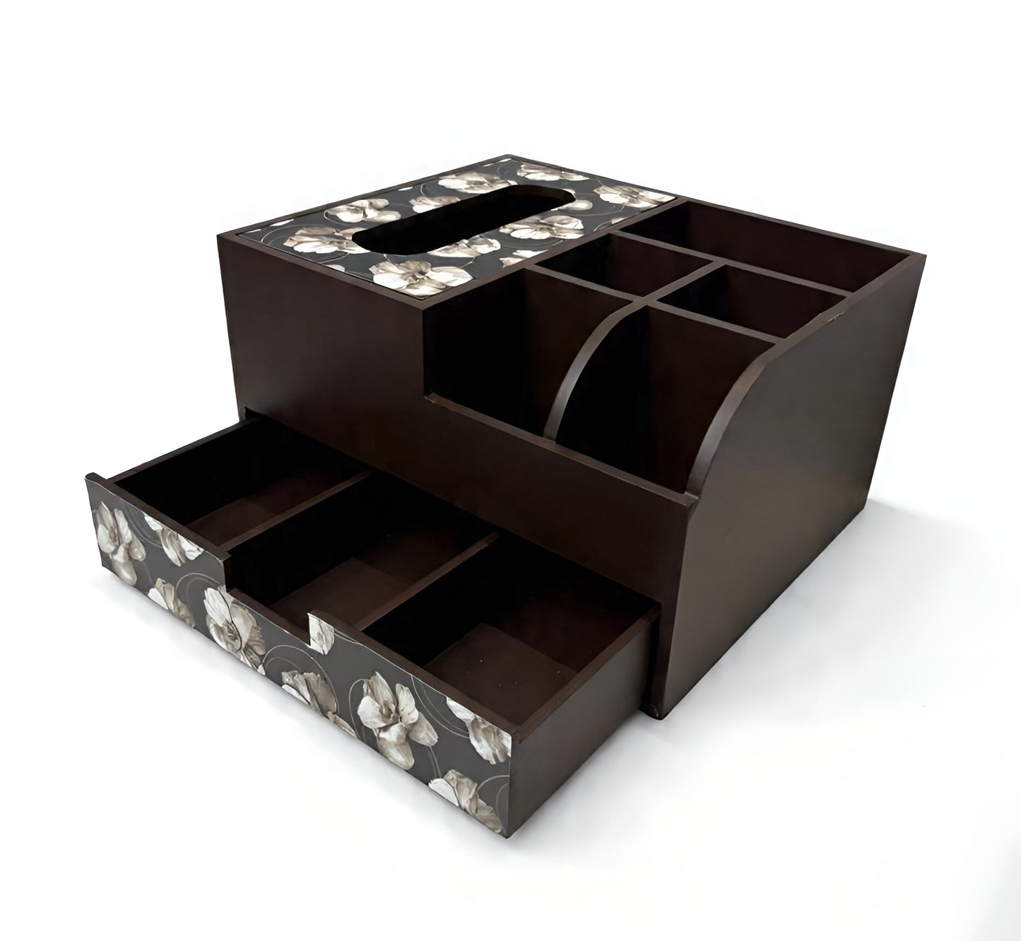 Multi Utility Organizer With Tissue Box/Drawer