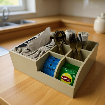 Multi Utility Organizer With Tissue Box Holder