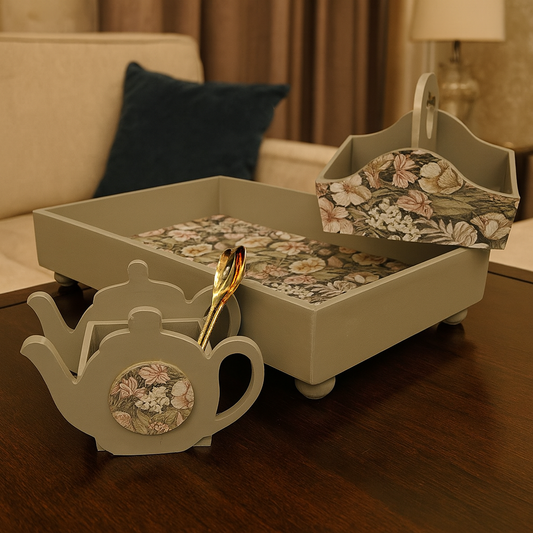 Combo | Tray, Cutlery Caddy & Tea Bag Caddy