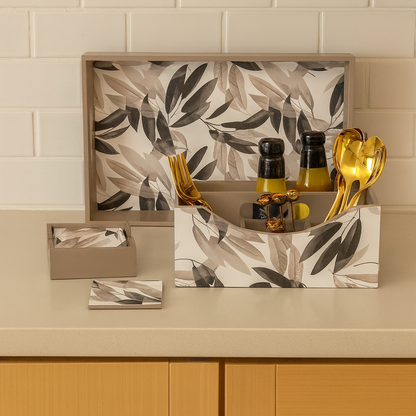 Combo | Tray, Coaster & Cutlery Holder